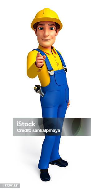 Young Plumber Stock Photo - Download Image Now - Adjustable Wrench, Adult, Blue-collar Worker