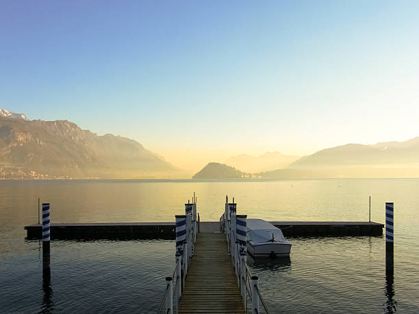 istock Small pier on the lake of Como 467292820