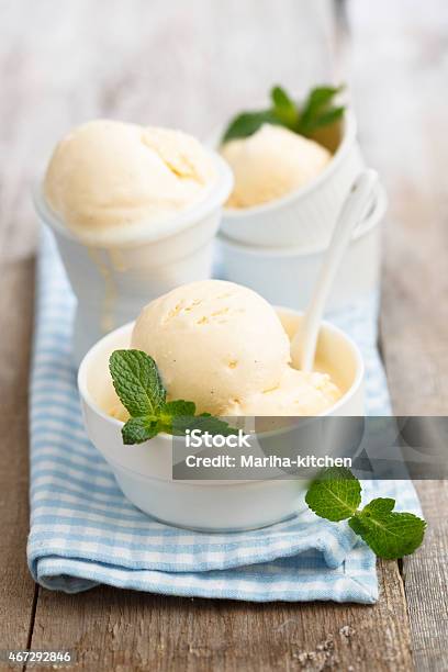 Vanilla Ice Cream Stock Photo - Download Image Now - 2015, Antique, Bean