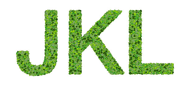 istock J K L alphabet letters made from green leaves. 467294198