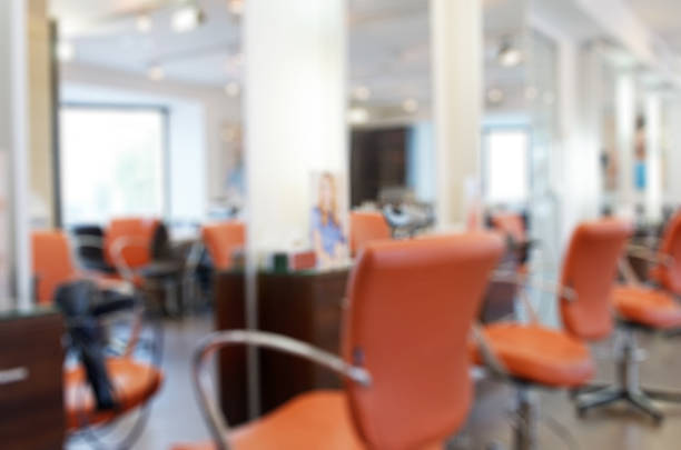istock Modern beauty salon blur background 467295300