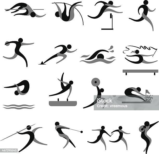 Sports Icon Set Stock Illustration - Download Image Now - Track And Field, Icon Symbol, Symbol