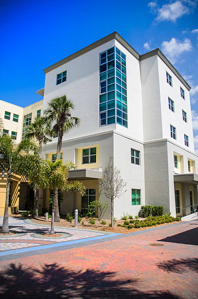 istock Modern College Campus Building Exterior Against Blue Sky 467295757