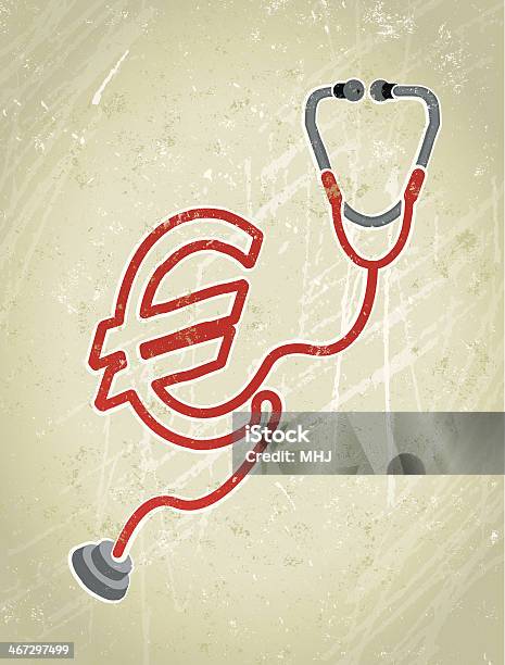 ユーロマネー医療費聴診器イラストレーション - ユーロ貨幣のベクターアート素材や画像を多数ご用意 - ユーロ貨幣, ユーロ通貨記号, 医療保険