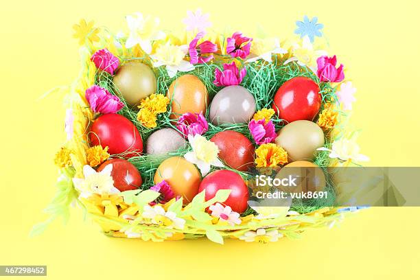 Easter Eggs Stock Photo - Download Image Now - 2015, Animal Egg, Animal Nest