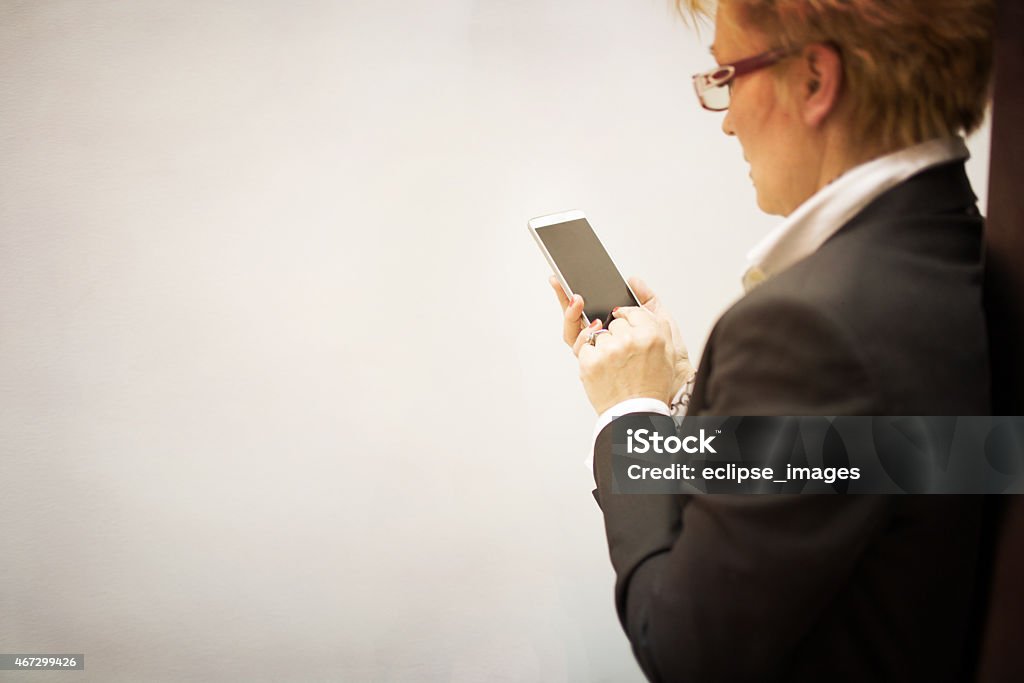 Using smart phone 2015 Stock Photo