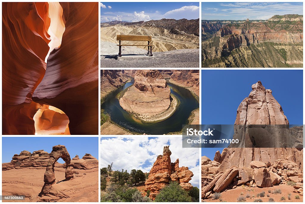 USA west coast parków narodowych Krajobraz collage - Zbiór zdjęć royalty-free (Stan Nevada)