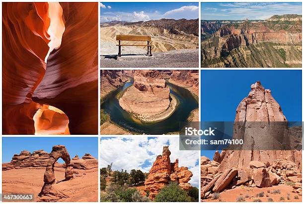 Usa West Coast Parków Narodowych Krajobraz Collage - zdjęcia stockowe i więcej obrazów Stan Nevada - Stan Nevada, Jaskinia, Krajobraz