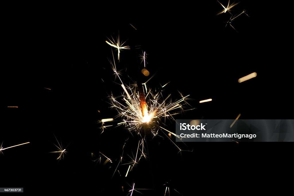 sparkler spark on a black background Abstract Stock Photo