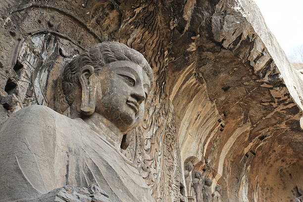 Longmen grottoes stock photo