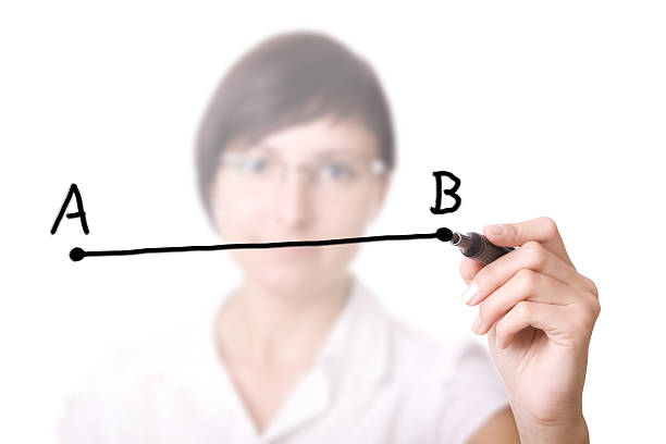istock From point A to B. Businesswoman. 467304243