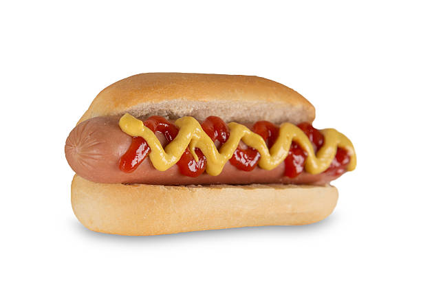 istock Hot dog with mustard and ketchup. 467306154