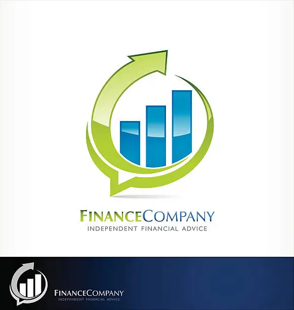 Vector illustration of finance logo vector