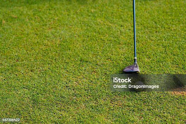 Golf Club And Ball Stock Photo - Download Image Now - 2015, Activity, Agricultural Field