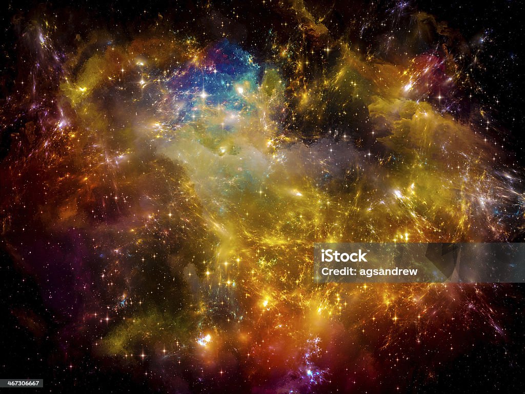 Inner Life of Space Universe Is Not Enough series. Background design of fractal elements, lights and textures on the subject of fantasy, science, religion and design Gas Stock Photo