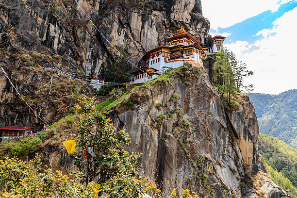 Stop Taktsang Paro Taktsang Monastery is the most famous of Bhutan Monasteries located in the cliffside of Paro valley in Bhutan taktsang monastery photos stock pictures, royalty-free photos & images