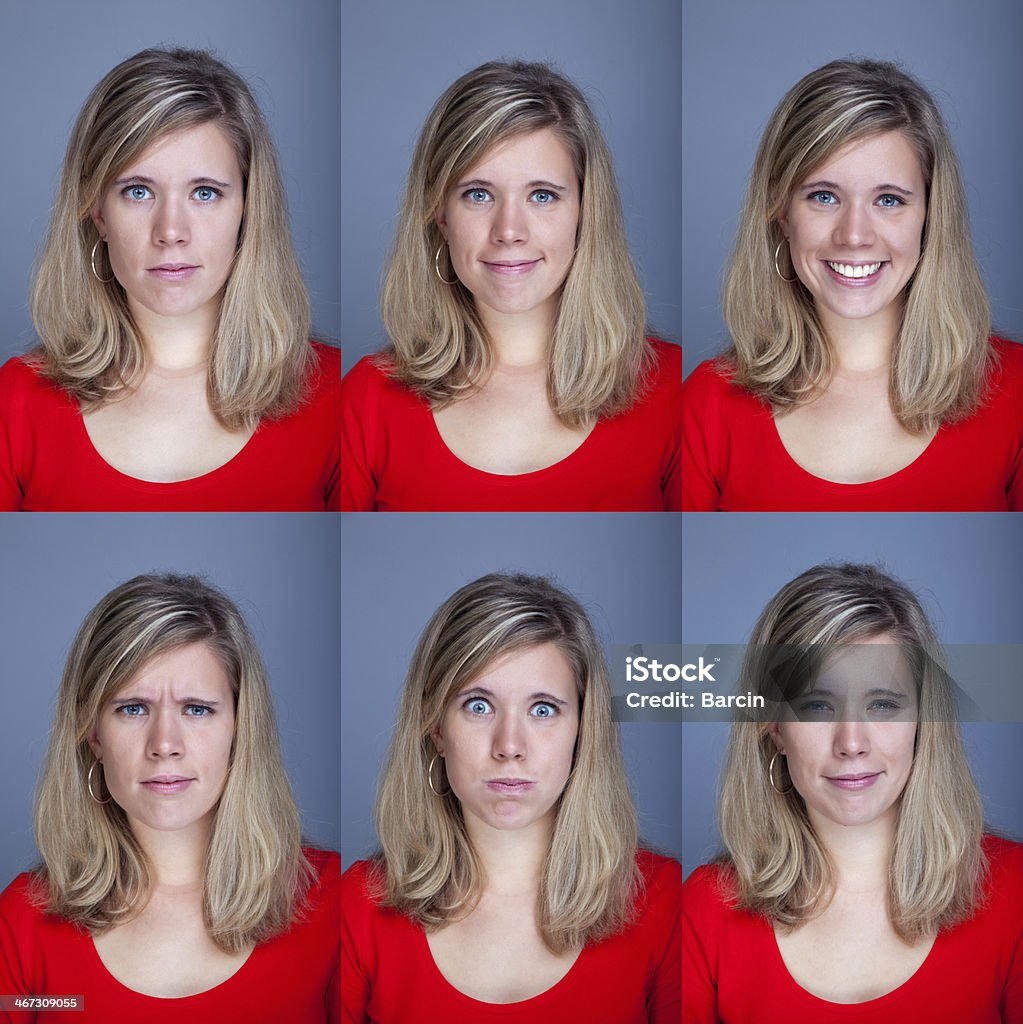 Le espressioni del viso - Foto stock royalty-free di Espressione del viso