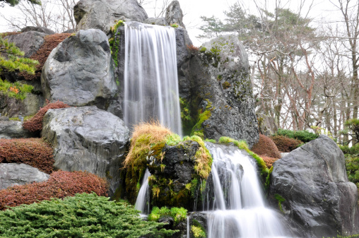 waterfall of japan garden style