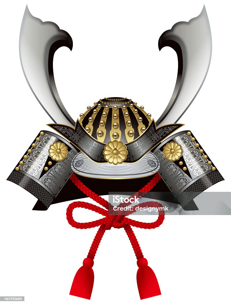 Helmet of samurai. For Children's Day. We celebrate May 5 as "Children's day", which is one of Japanese national holidays. Children's Day stock illustration