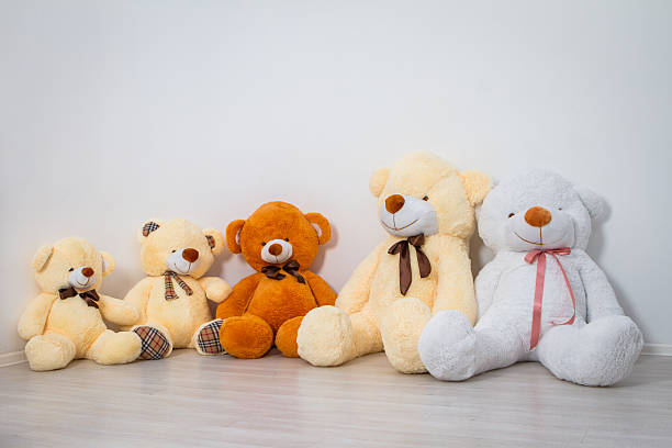 istock Group of cute teddy bears sitting 467315776