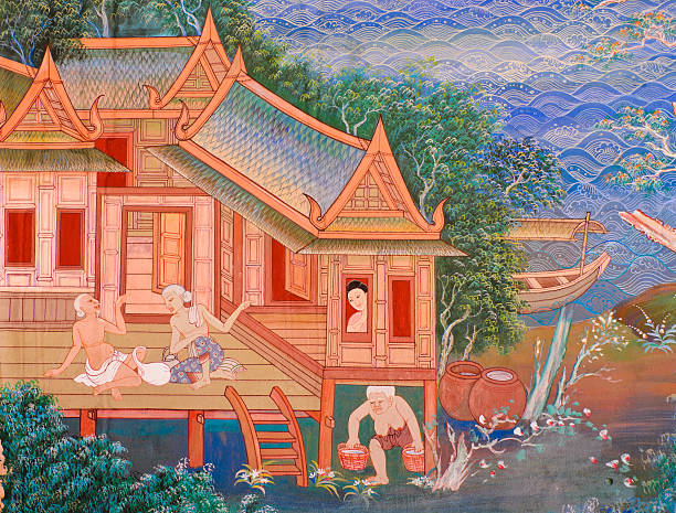 istock Traditional Thai mural painting 467315869