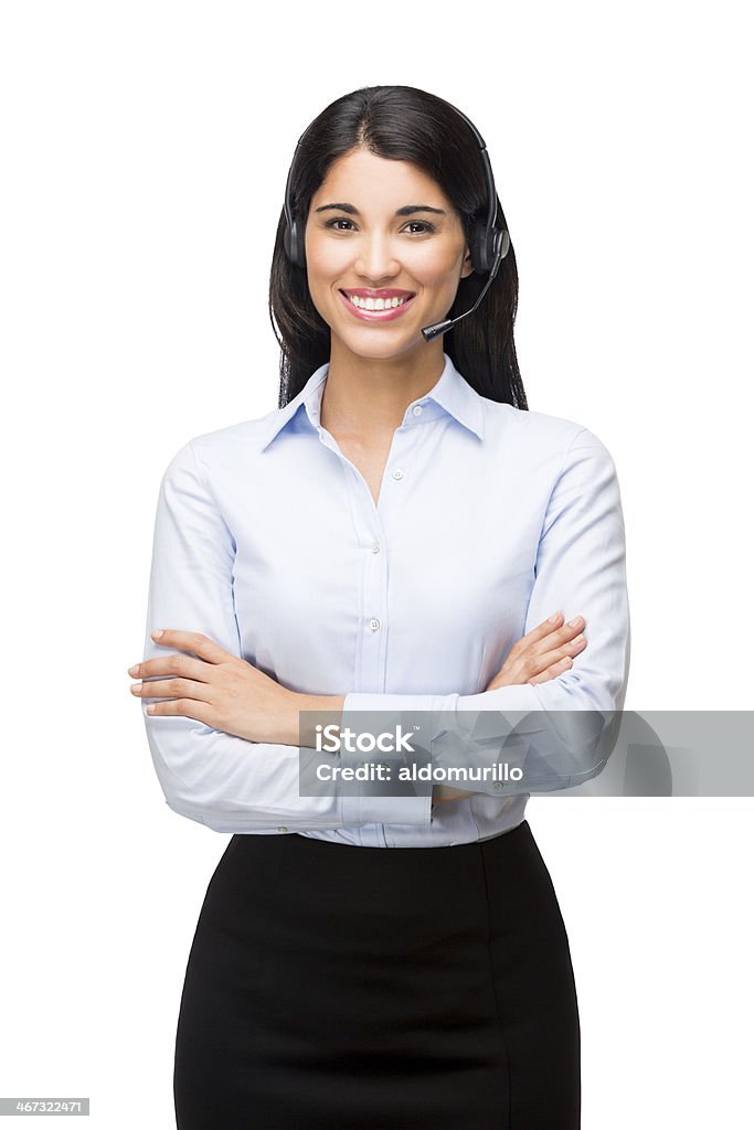 Latin receptionist Customer Service Representative Stock Photo