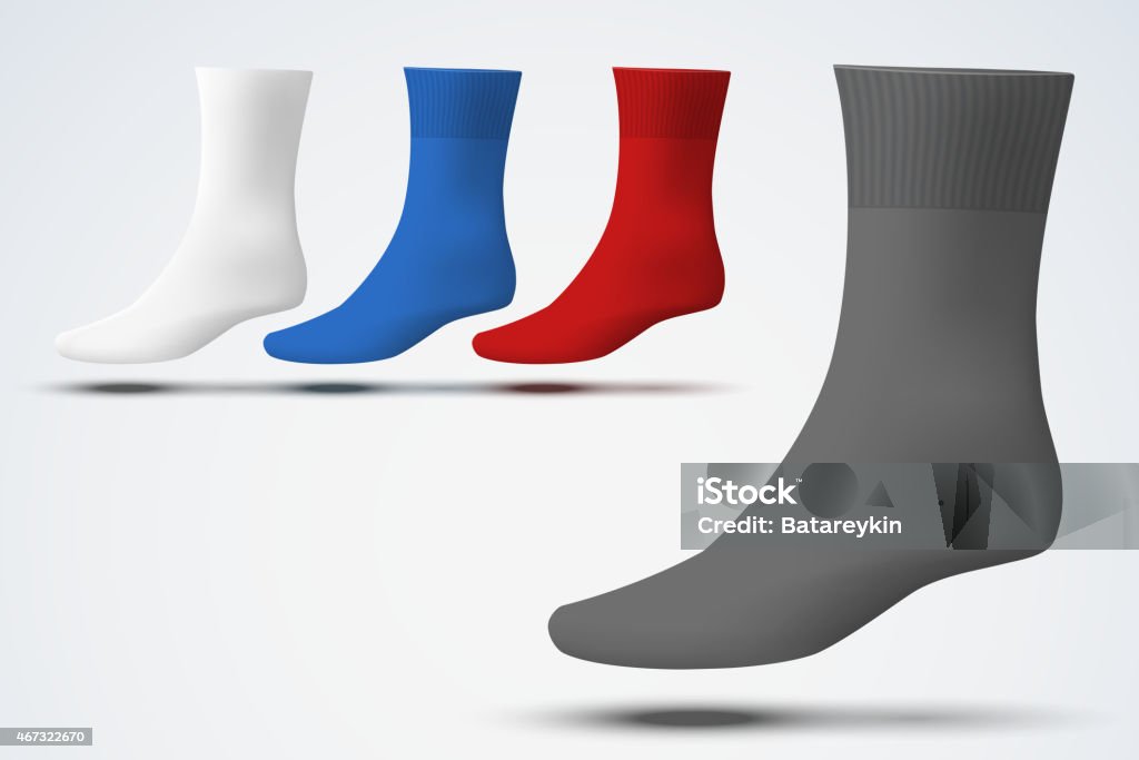 Socks Layout Design Realistic Layout Of Socks A Simple Example Vector Stock Illustration ...