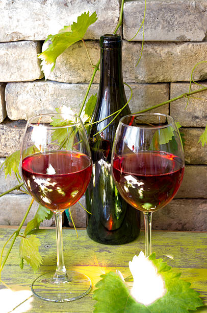 istock Two glasses of red wine 467325801