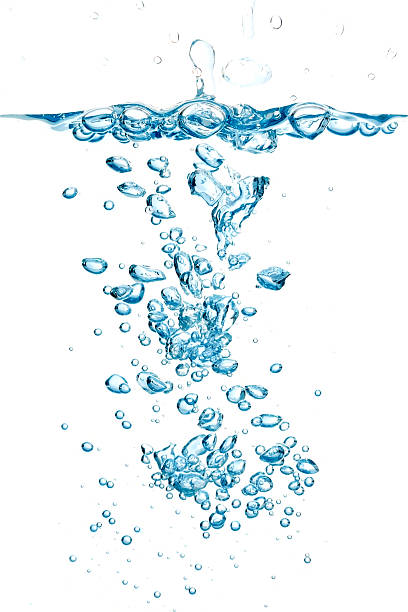 istock Blue bubbles after a splash in the water. Close-up. 467326283