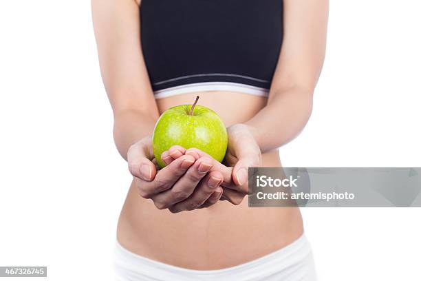 Healthy Woman Stock Photo - Download Image Now - Adult, Adults Only, Apple - Fruit