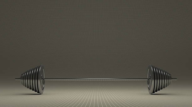 istock Steel glossy barbell 467328000