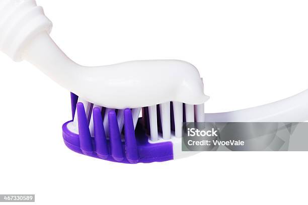 Toothbrush And Toothpaste From Tube Stock Photo - Download Image Now - Cleaning, Close-up, Cut Out