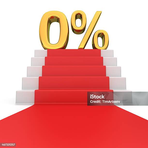 Zero Percent On Red Carpet Stock Photo - Download Image Now - Credit Card, Award, Corporate Business