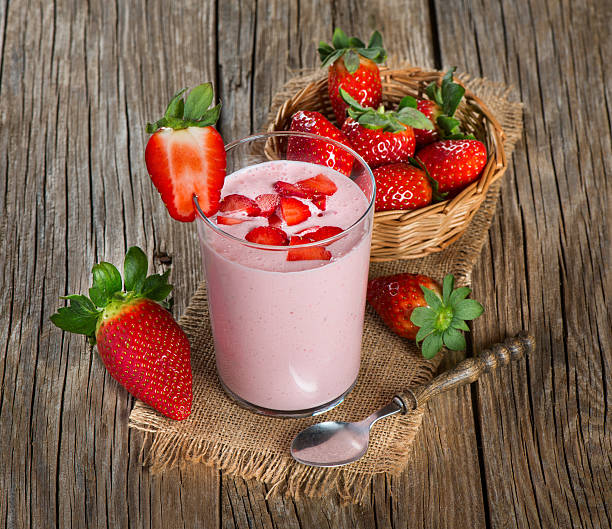 istock yogurt with fresh strawberries in a glass 467331414