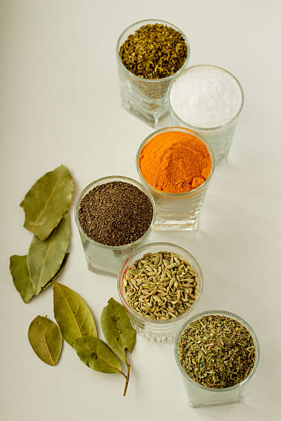 istock Spieces and herbs in small glasses 467331914