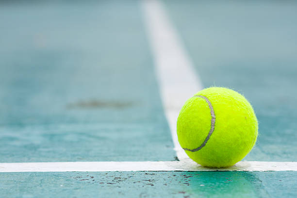 istock Tennis ball on the field. 467331979