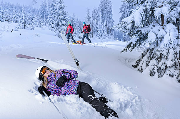 istock Injured skier after accident waiting for rescue 467332425
