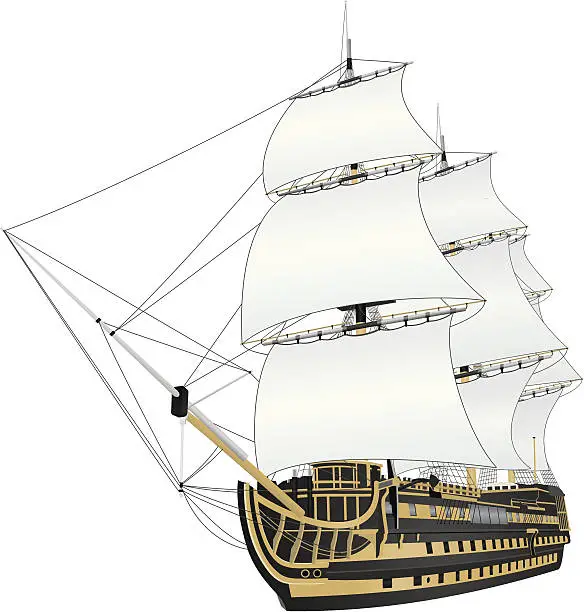 Vector illustration of ship