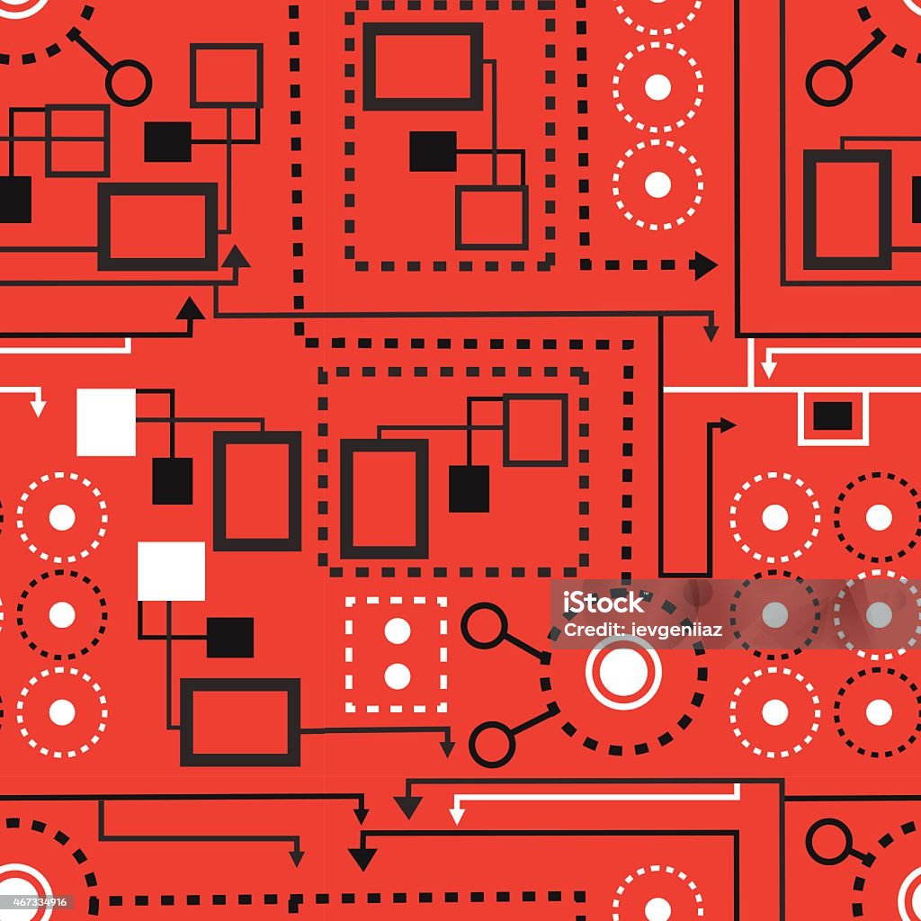Pattern Red Computer Red Technology Pattern Stock Illustration - Download Image Now - 2015 ...