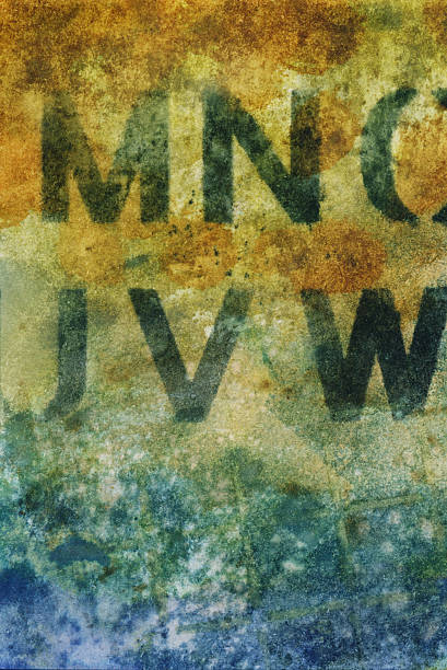 istock Grungy watercolor painting with black text 467335906