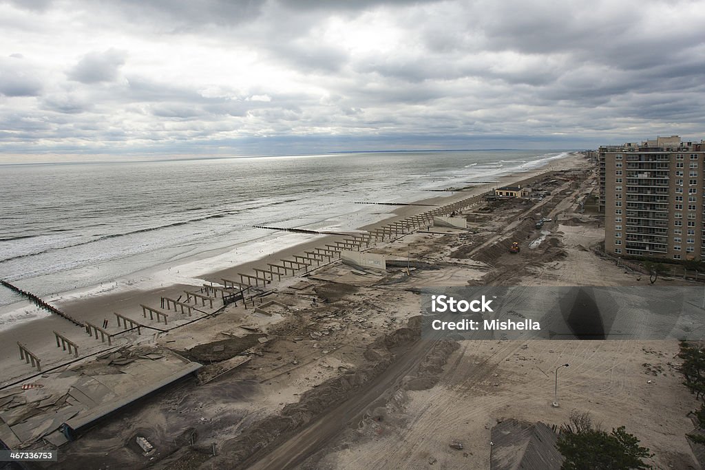 Ein New Yorker Stadtteil Bereich nach Hurrikan Sandy - Lizenzfrei Baugewerbe Stock-Foto
