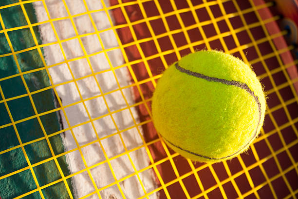 istock Tennis ball and racket. 467337465