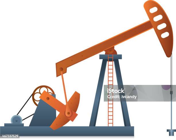Oil Pump Stock Illustration - Download Image Now - Crude Oil, Cut Out, Equipment