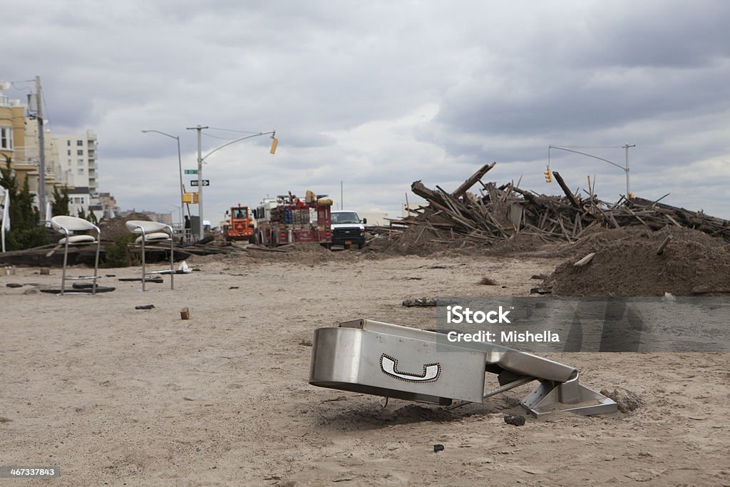 Un arrondissement de New York, après le passage de l'ouragan Sandy - Photo de Accident bénin libre de droits