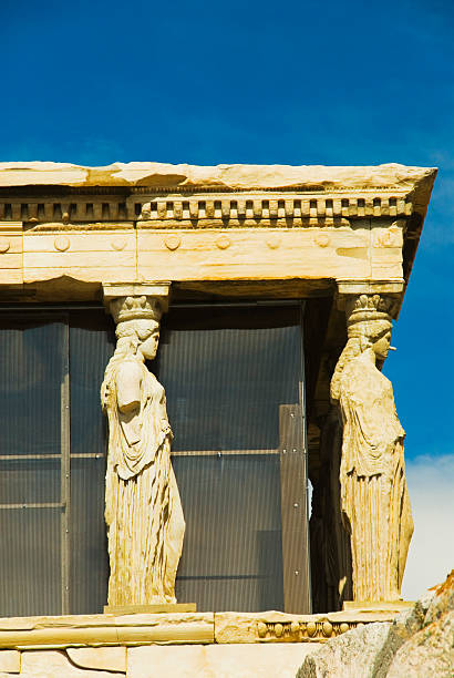 Caryatids of a temple, The Erechtheum, Acropolis, Athens, Greece