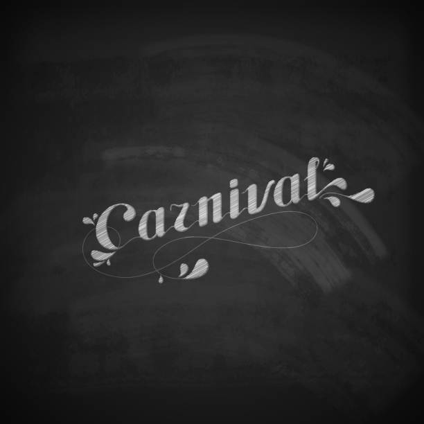 istock illustration with ornate chalk word carnival on the blackboard texture 467338572
