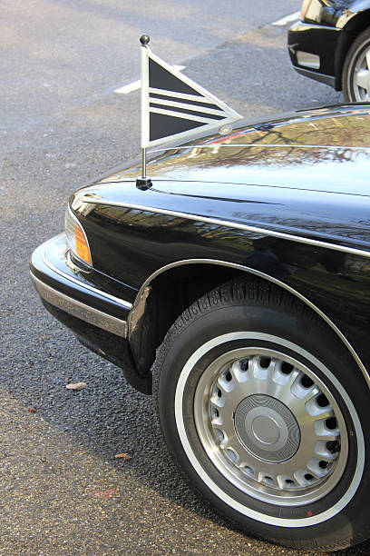 istock Front detail of a black hearse 467339115