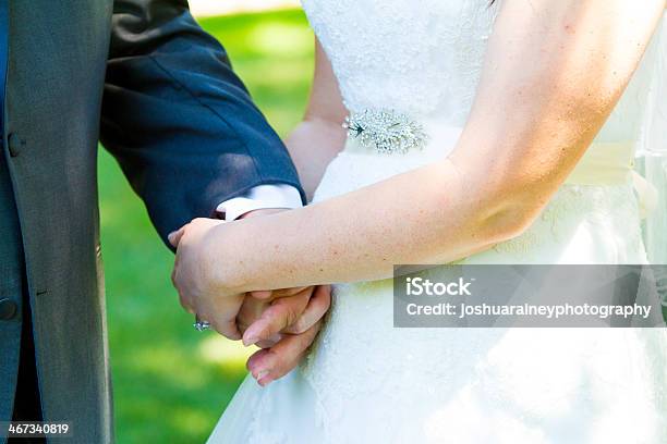 Bride And Groom Hands Stock Photo - Download Image Now - Bride, Celebration, Couple - Relationship