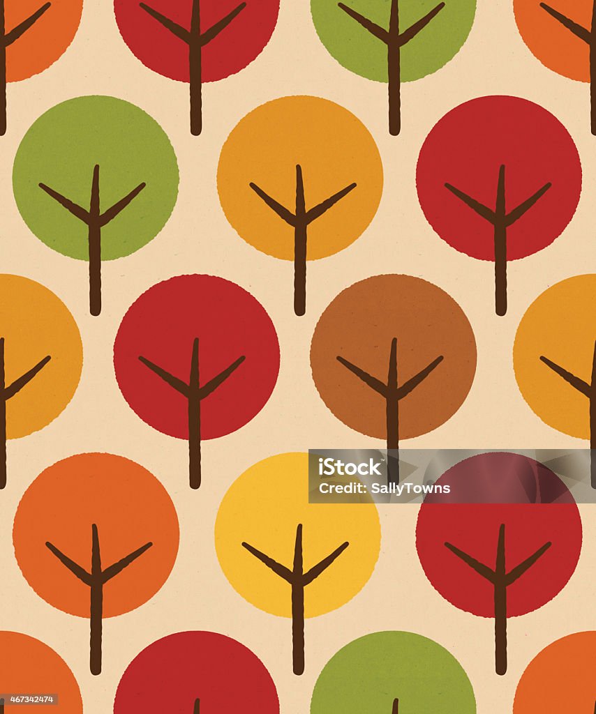 Fall Tree Patterning Autumn Tree Pattern Stock Illustration - Download Image Now - 2015 ...