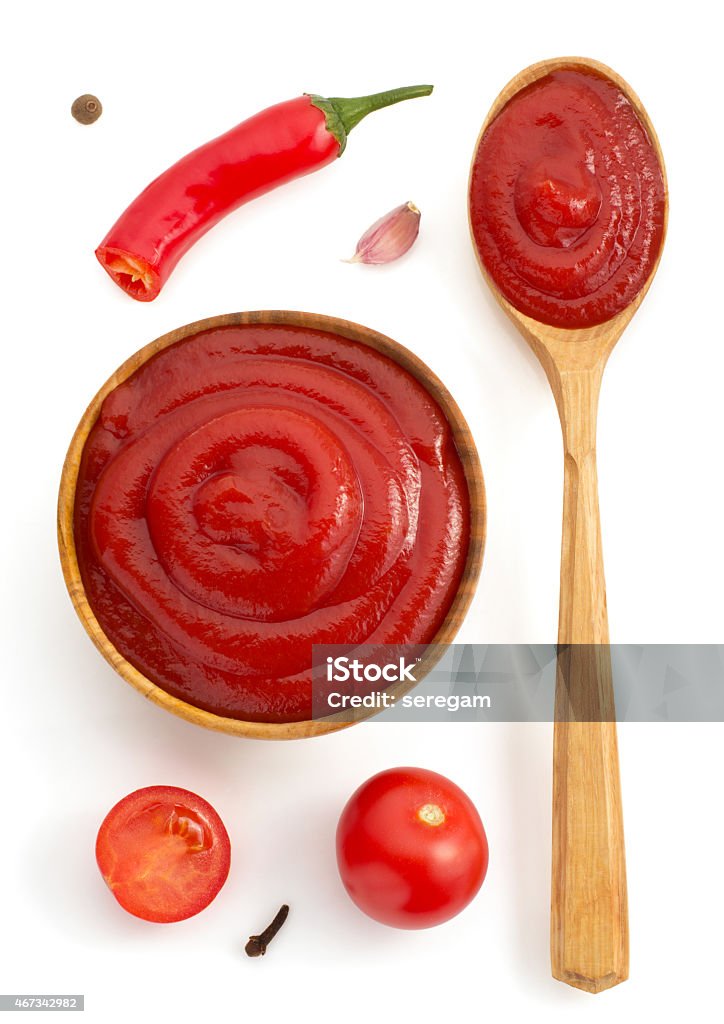 tomato sauce isolated on white tomato sauce isolated on white background Spoon Stock Photo